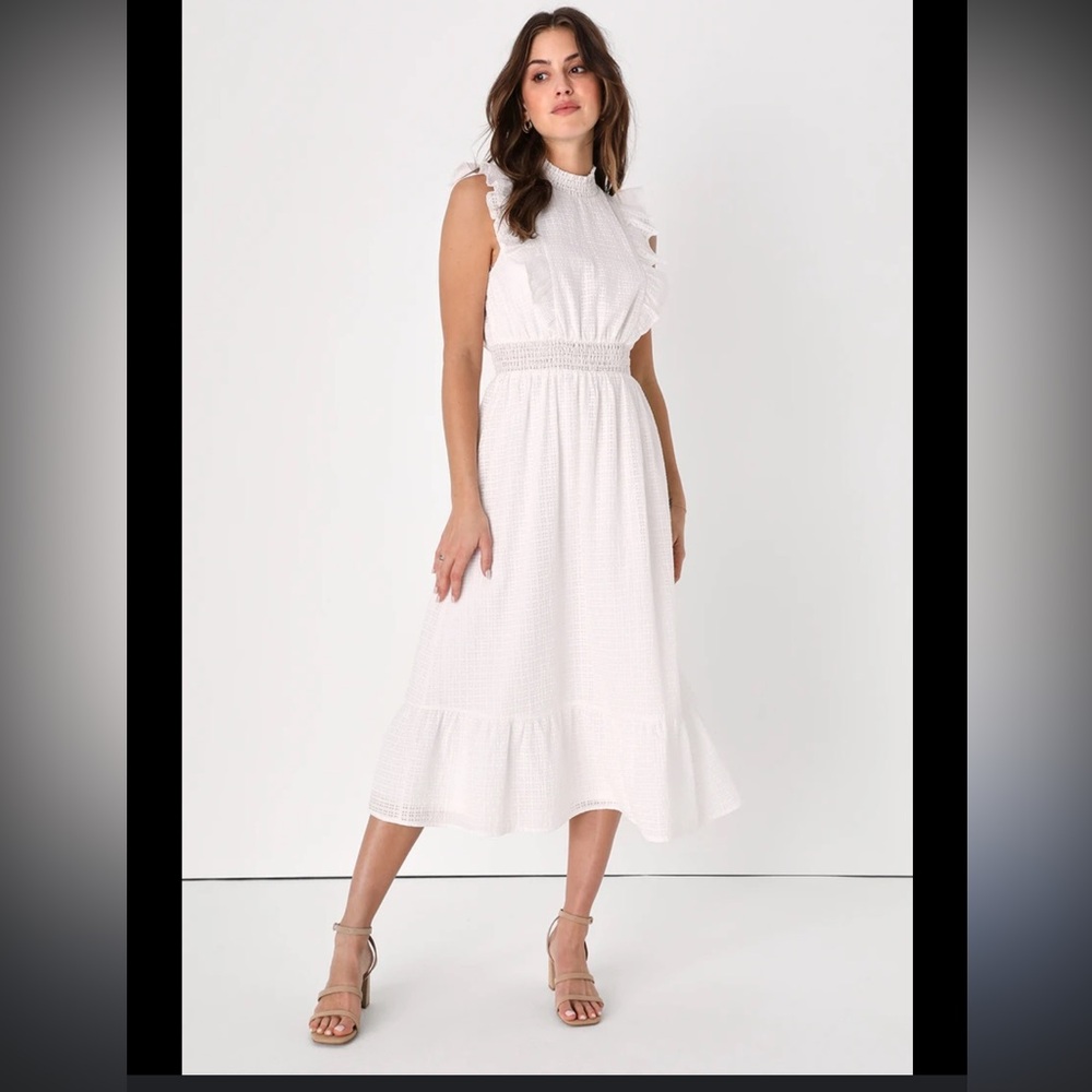 Lulu's White Halter Sundress